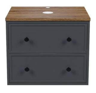 Тумба подвесная IDDIS Torr TOR60DMi95K со столешницей 60см орех макадамия/тёмно-серый